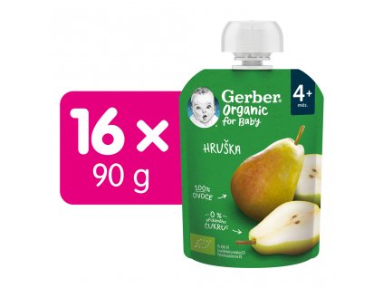 16x GERBER Organic Kapsička hruška 90 g​