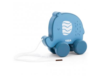 Drevená ťahacia hračka na šnúrke Viga Slon - 51579