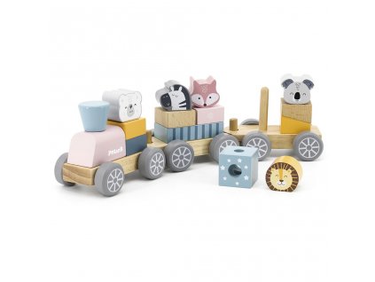 Drevený vlak so zvieratami Viga - 51613