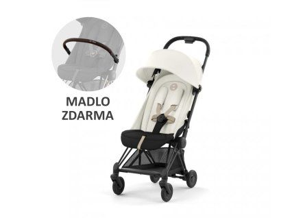 Cybex COYA s matt black podvozkom, off white
