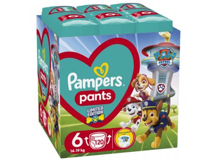 PAMPERS Plienky nohavičkové Active Baby Pants Paw Patrol veľ. 6 (14-19 kg) 120 ks