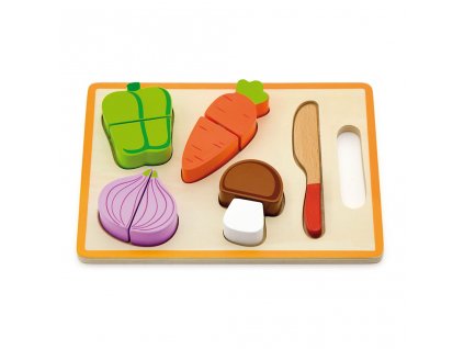Drevená súprava na krájanie Viga zelenina - 51779