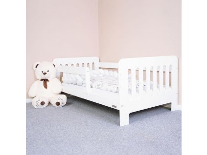 Detská posteľ so zábranou New Baby ERIK 160x80 cm biela - 51060
