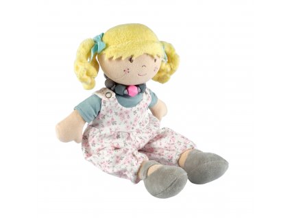 Bonikka látková bábika s náramkom,Lucy kvietkovaný overal