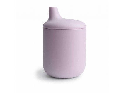 Mushie silikónový pohárik s náustkom,Soft Lilac