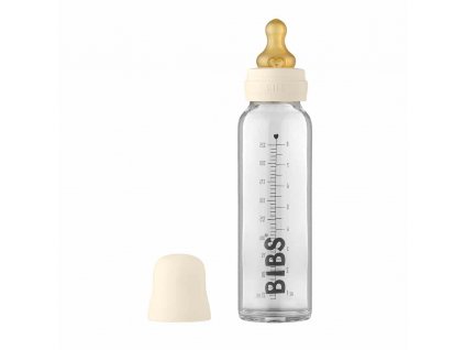 BIBS Baby Bottle sklenená fľaša 225ml,Ivory