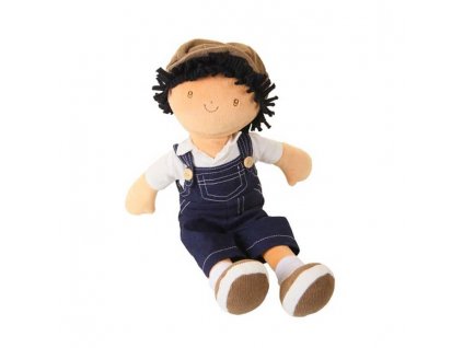 Bonikka látková bábika chlapec,Joe – modré džínsové nohavice na traky
