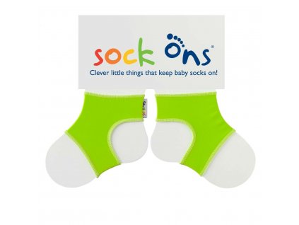 Sock Ons Návleky ne detské ponožky, Bright Lime - Veľkosť 0-6m