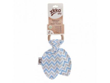 XKKO BMB Hryzátko Lístky - Chevron Baby Blue