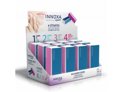 INNOXA VM-N99A, štvorstranná leštička na nechty, 9x3,6x2,9cm, 12ks v displeji