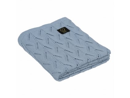 YOSOY SPRING Detská deka zo 100% česanej bavlny, 90x80 cm, modrá