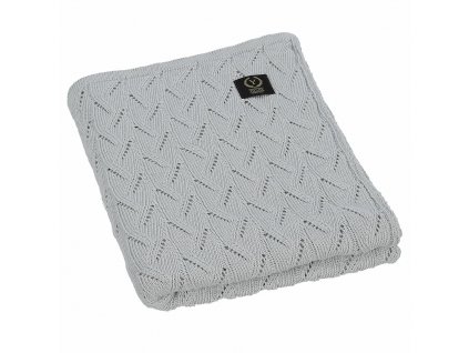 YOSOY SPRING Detská deka zo 100% česanej bavlny, 90x80 cm, šedá