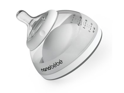 Nanobébé Fľaša na kŕmenie / skladovanie mlieka, 150ml, od 0m+, šedá
