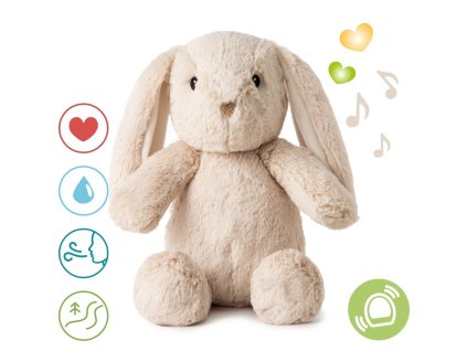 Cloud b® Love Light Buddies - Billy Bunny ™ Nočné svetielko s melódiou, Zajko, 0m+