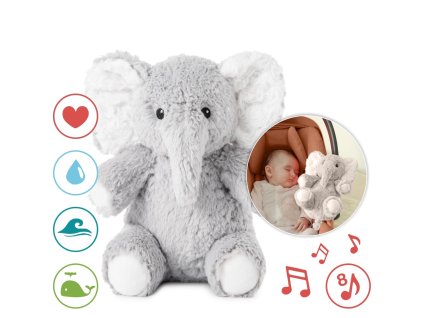 Cloud b® Eli The Elephant On The Go™, Plyšová hračka/Zvieratko s melódiou-Sloník, 0m+