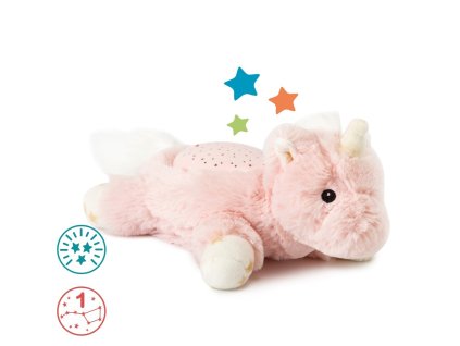 Cloud b® Dream Buddies™ Plyšová hračka/Nočné svetielko, Jednorožec Ella, 0m+