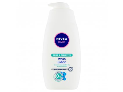 NIVEA Baby Pure & Sensitive umývací gél na tvár a telo, 500 ml