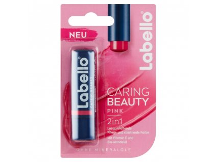 Labello Caring Beauty Pink farebný balzam na pery, 4,8 g