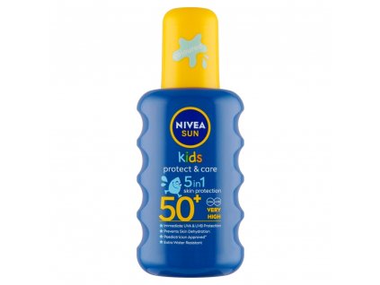 NIVEA Sun Protect & Care detský farebný sprej na opaľovanie OF 50+, 200 ml