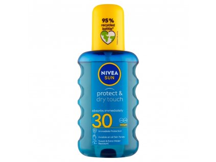 NIVEA Sun Protect & Dry Touch neviditeľný sprej na opaľovanie OF 30, 200 ml