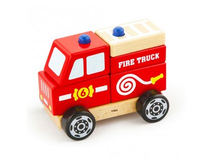 Drevené kocky Viga Požiarnici - 52282