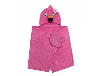 122-001-005 Zoocchini osuška s kapucňou veľká Plameniak
