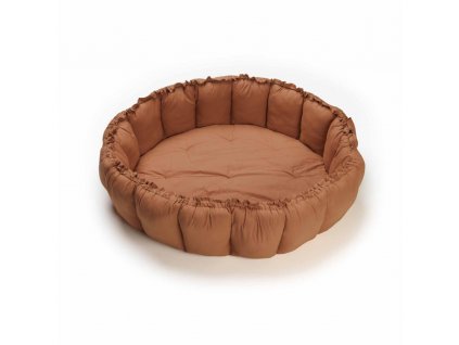 brown baby mat crib raised edged