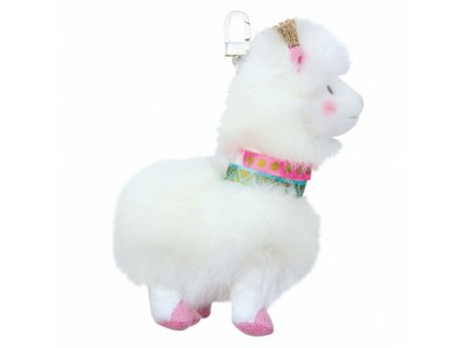 HO2796 Histoire d'Ours Lama biela kľúčenka 16cm