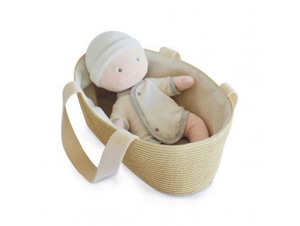 DC3626 Doudou et Compagnie Bábätko v košíku sivé
