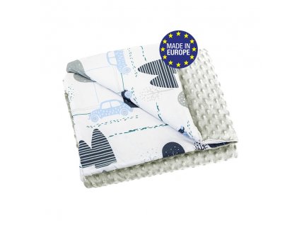 Bomimi Deka minky 100x75, AUTA, MODRÁ