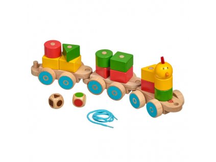 ll dreveny vlacik little chick train ll208