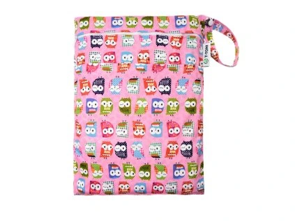nepromokavy sacek pink owls