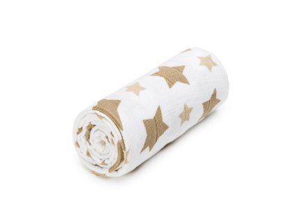 T-TOMI Bambusová osuška Beige stars