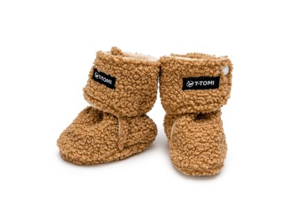 T-TOMI Capačky TEDDY Brown (3-6 mesiacov) WARM