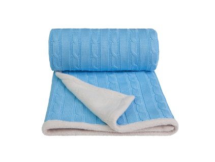 pletena deka winter blue