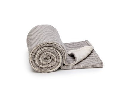 pletena deka winter grey waves 2