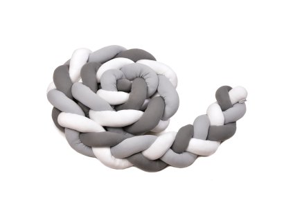 T-TOMI Pletený mantinel 360 cm White + Grey + Anthracite