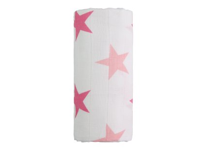 T-TOMI Veľká bavlnená TETRA osuška Pink stars