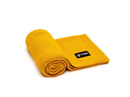 pletena deka mustard