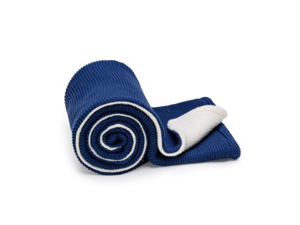 T-TOMI Pletená deka WARM Dark blue waves