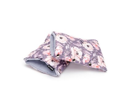 rukavice grey flowers