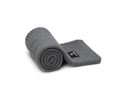 pletena deka autumn dark grey waves