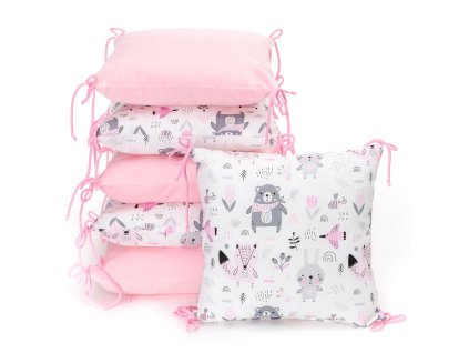 T-TOMI Vankúšikový mantinel Pink bears
