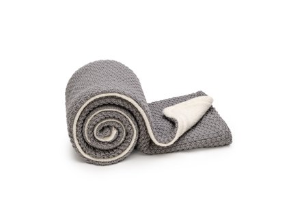 T-TOMI Pletená deka WARM Cloud grey