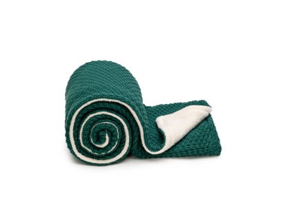 pletena deka warm smaragd
