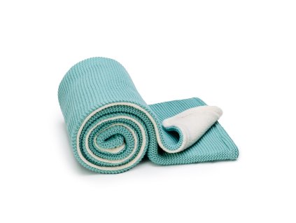 T-TOMI Pletená deka WARM Mint waves