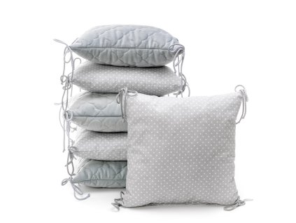 T-TOMI Vankúšikový mantinel Grey little dots