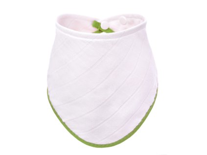 T-TOMI Bambusový slintáčik White with green edging