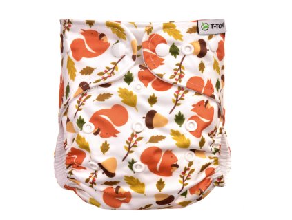 T-TOMI Nohavičková plienka AIO - prebaľovací set patentky Squirells