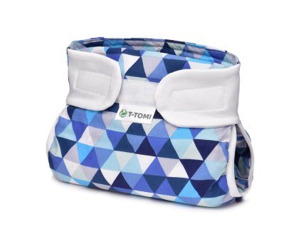 T-TOMI Ortopedické abdukčné nohavičky - suchý zips Blue triangles (3-6kg)